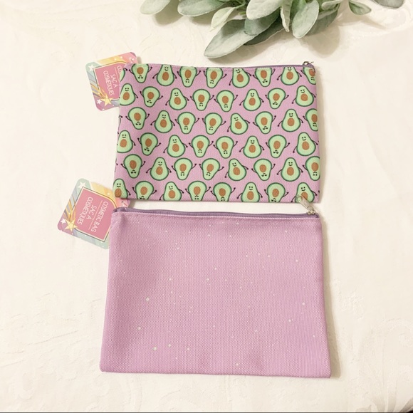 Pair of cute Avocado Cosmetic Bags - Picture 3 of 5